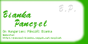 bianka panczel business card